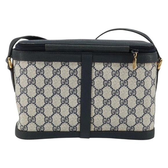 GUCCI GG Supreme Sherry Line Shoulder Bag PVC Navy Gold 904 02 069 Auth 148394 - Picture 2 of 16